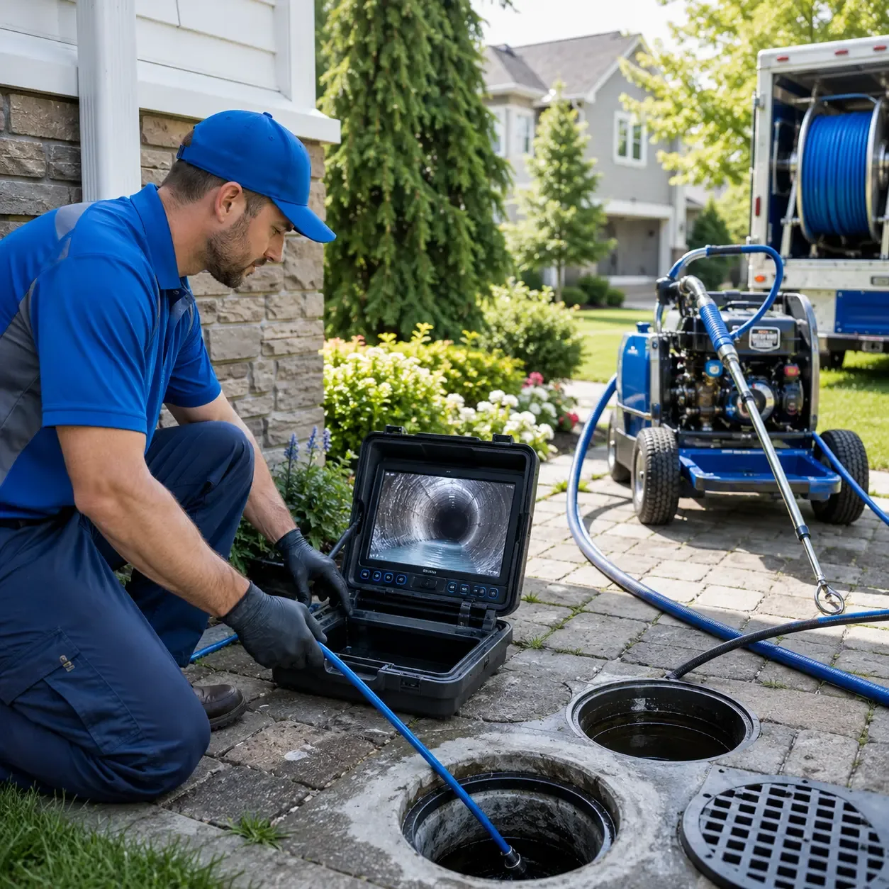 Outdoor drain cleaning professionals serving Trumbauersville, PA