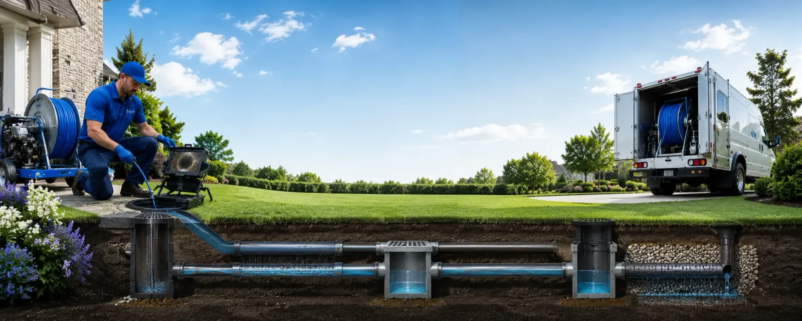 Outdoor drain cleaning information for Trumbauersville, PA